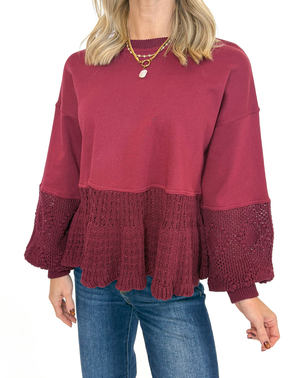 Merlot & Lace Sweatshirt