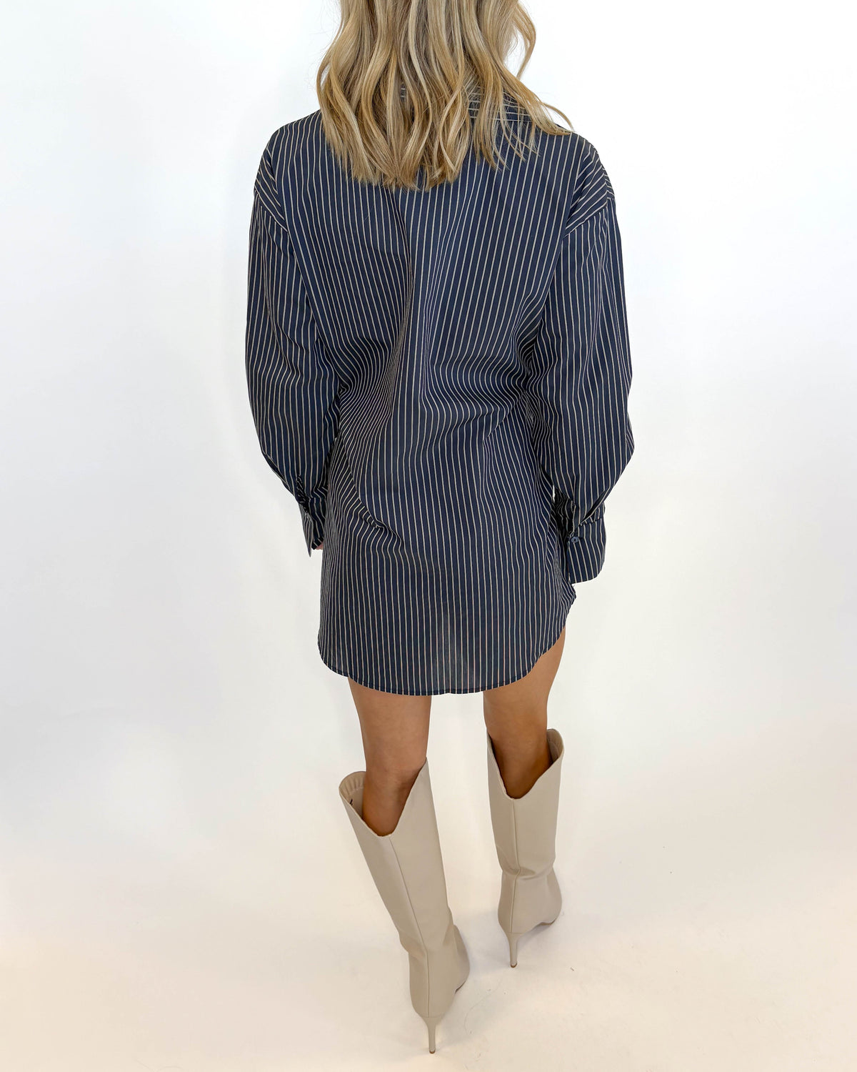 The Boardwalk Stripe Shirt Dress