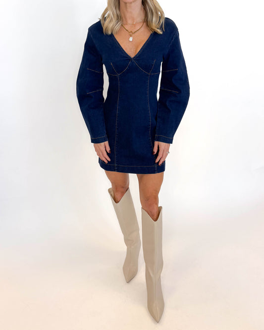 The Midnight Muse Denim Dress