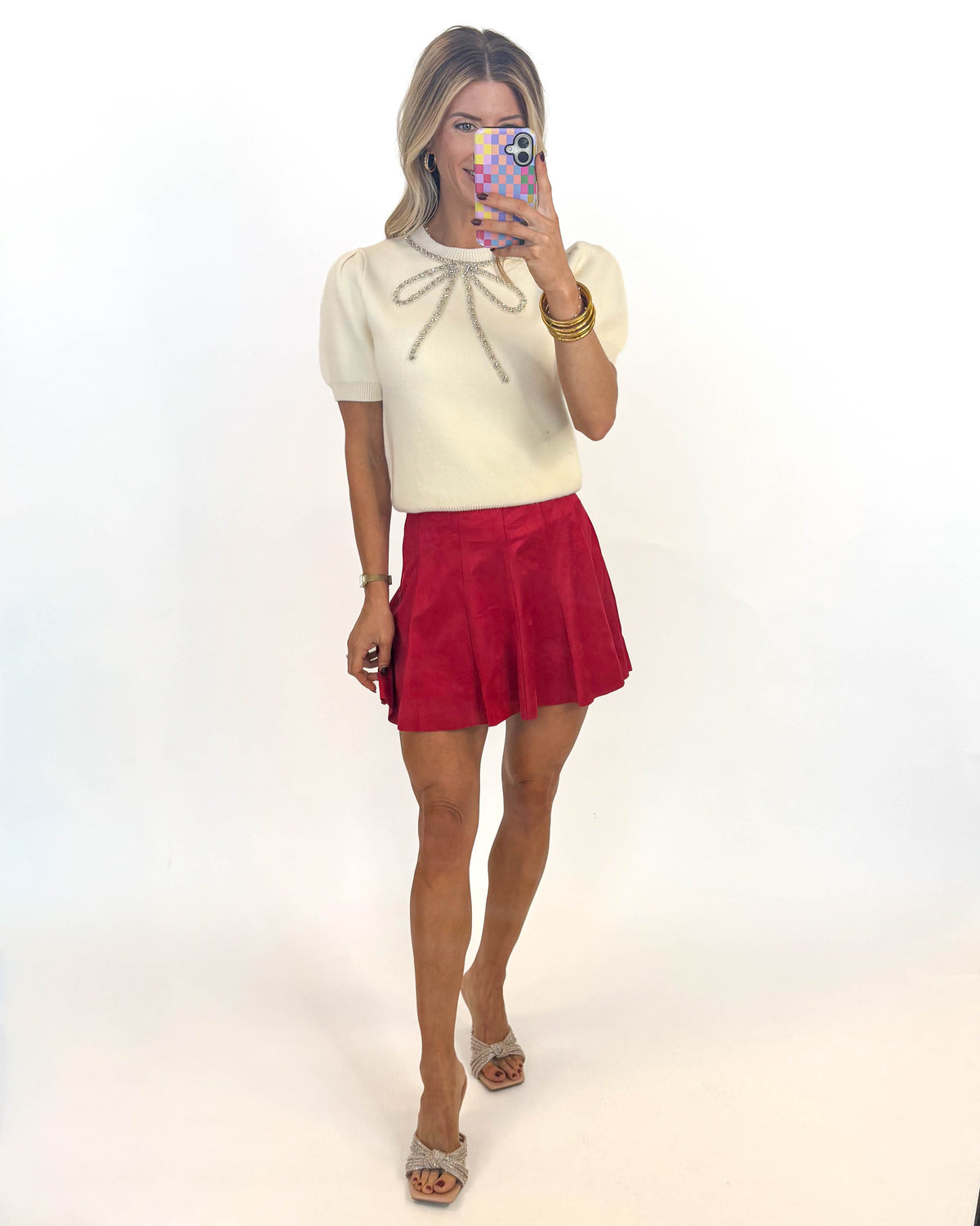 The Flirt Alert Skort - RED