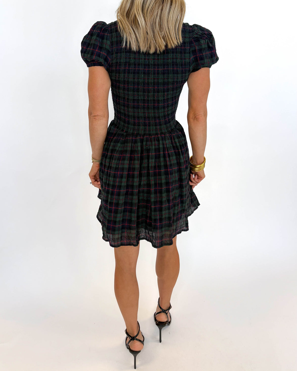 Under the Mistletoe Plaid Dress