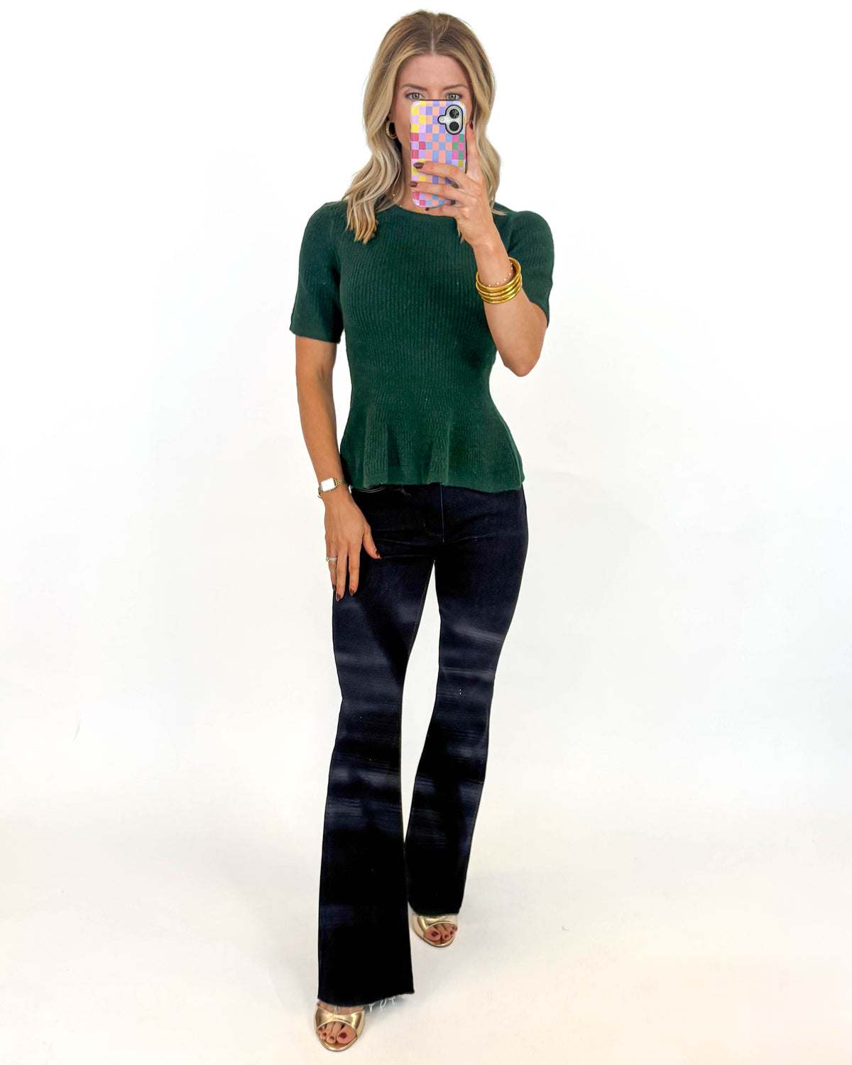 The Merry & Bright Peplum Sweater