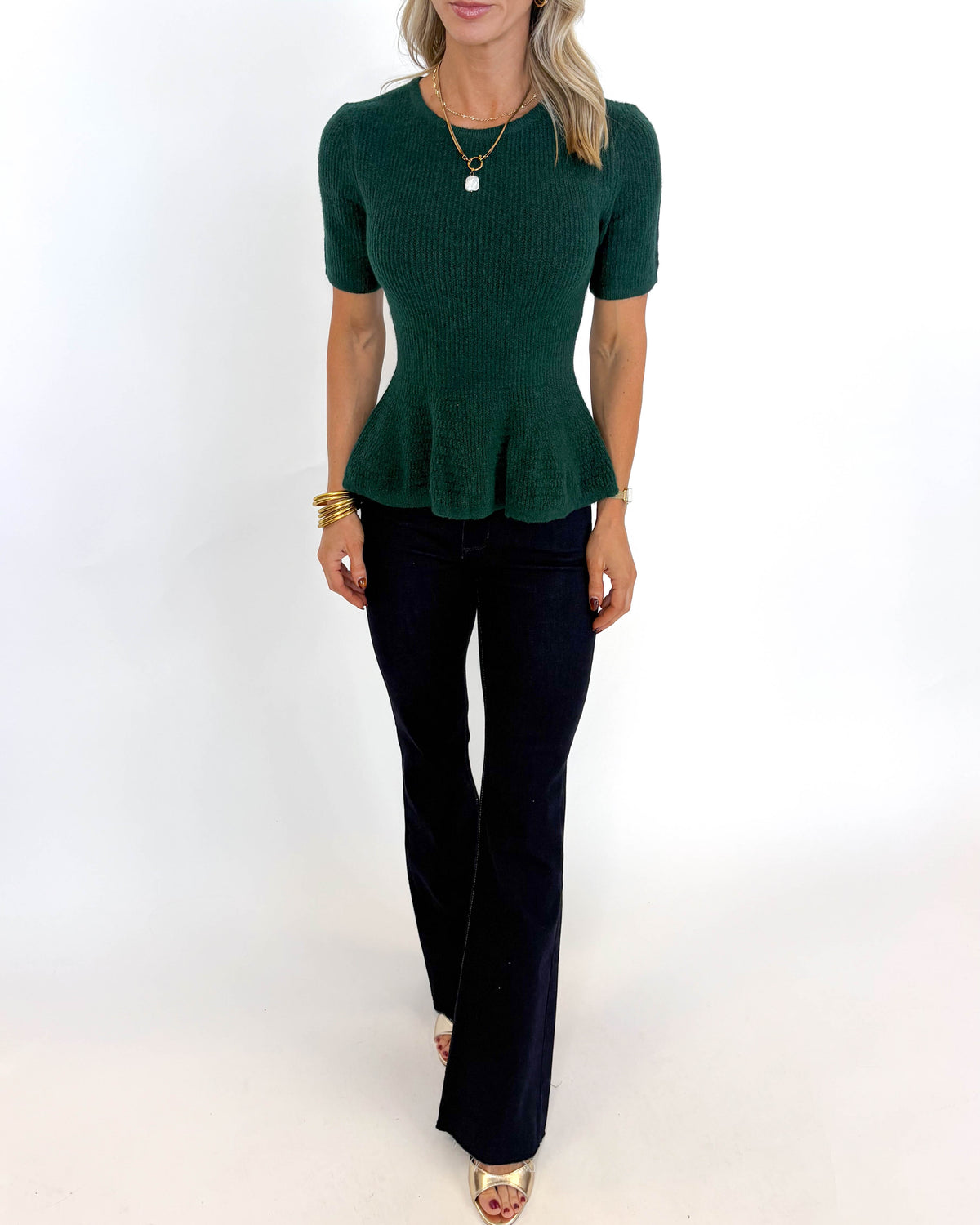 The Merry & Bright Peplum Sweater