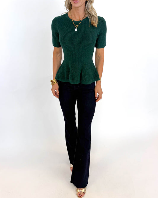 The Merry & Bright Peplum Sweater