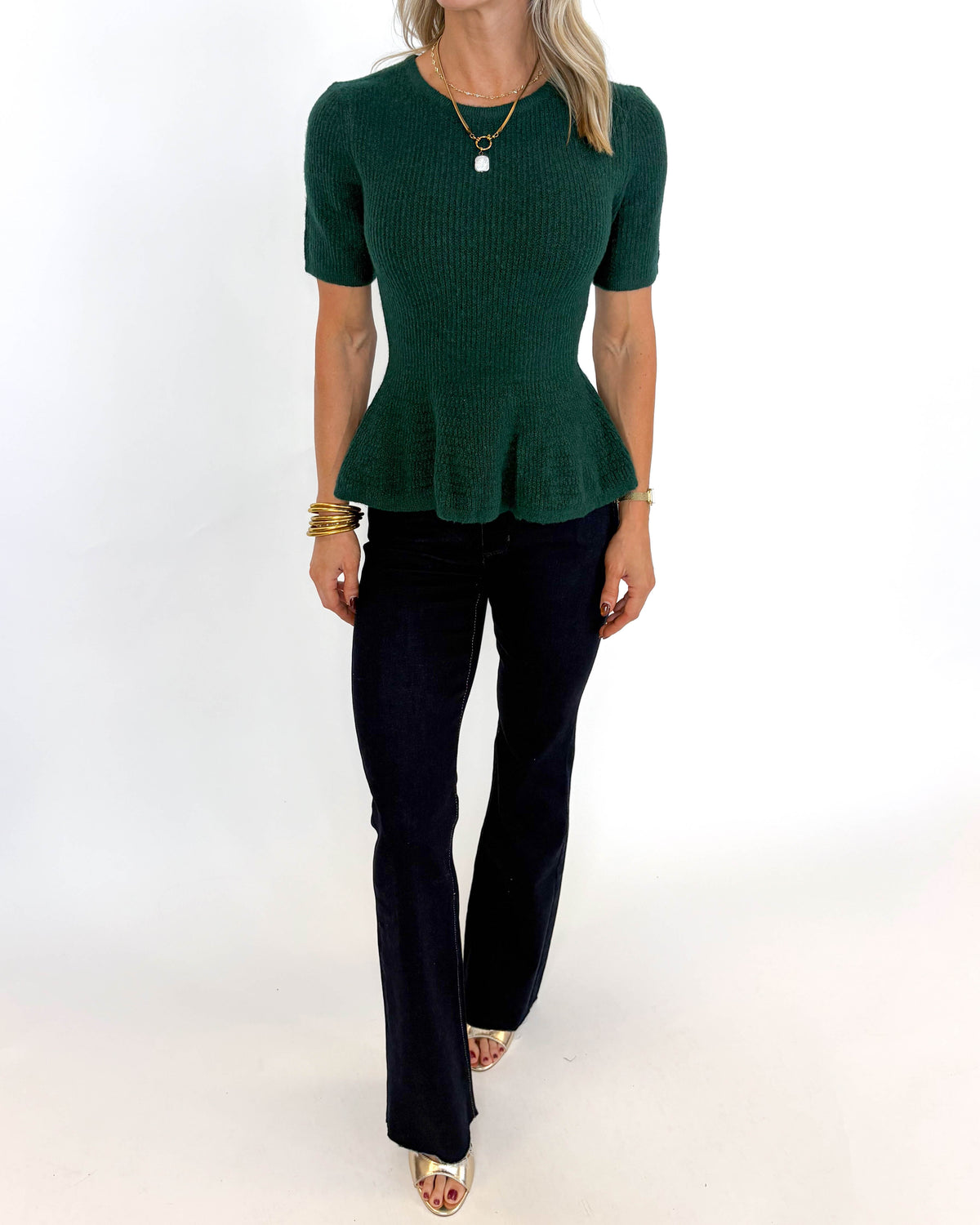 The Merry & Bright Peplum Sweater