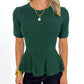 The Merry & Bright Peplum Sweater