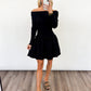 Twilight Aura Off-The-Shoulder Knit Dress