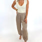 Lace Along Jogger Pants