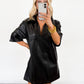 Midnight Edge Faux Leather Dress
