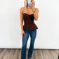 Sweetheart Ribbed Peplum Top - 2 COLORS