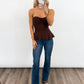 Sweetheart Ribbed Peplum Top - 2 COLORS