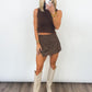City Nights Faux Leather Skort - 2 COLORS