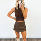 City Nights Faux Leather Skort - 2 COLORS