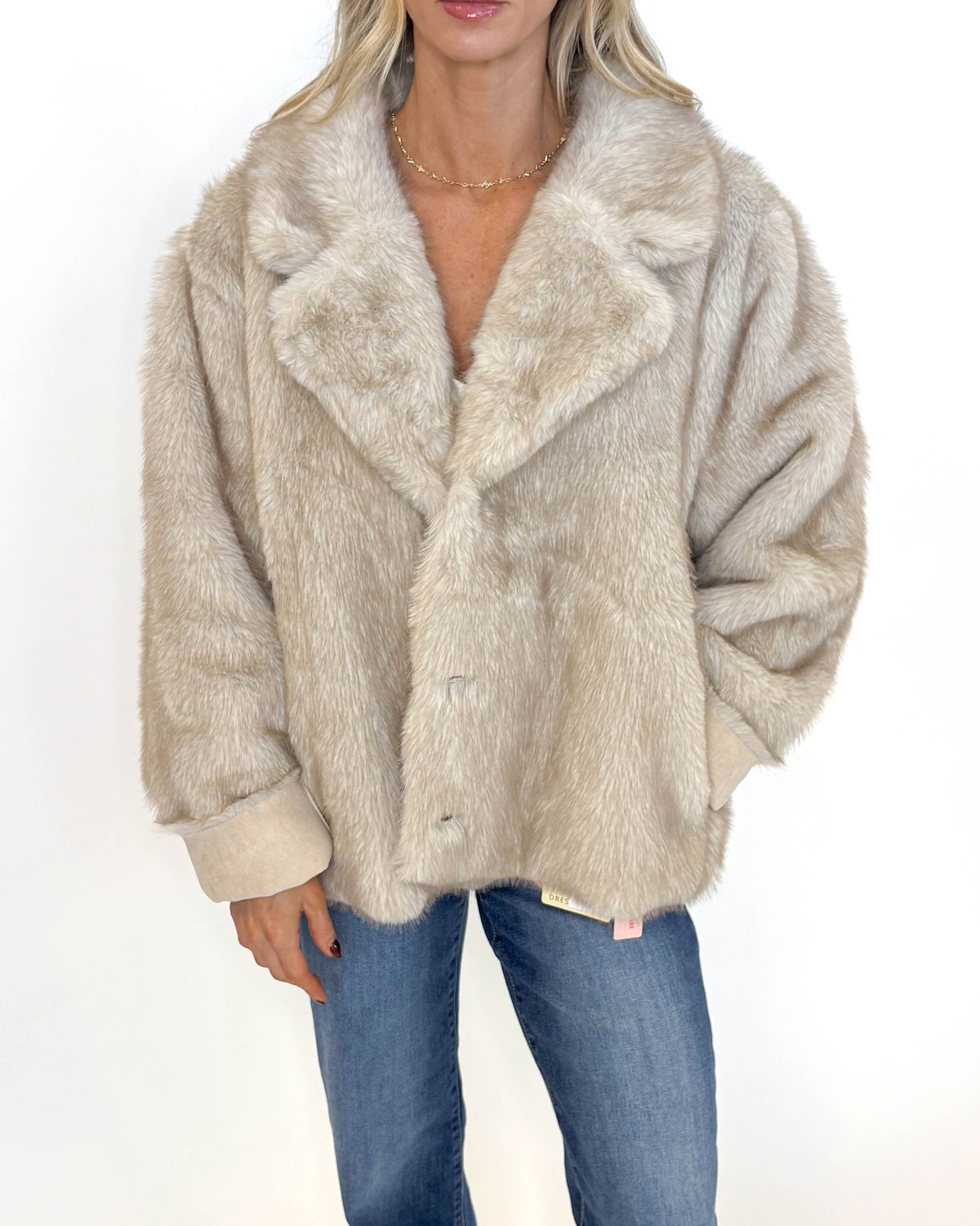 Frosted Faux Fur Reversible Jacket