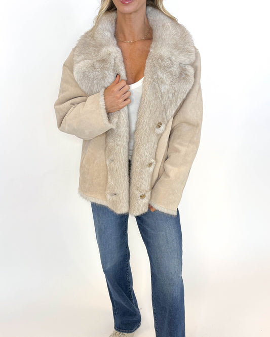 Frosted Faux Fur Reversible Jacket