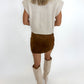 Cider Season Faux Suede Skort
