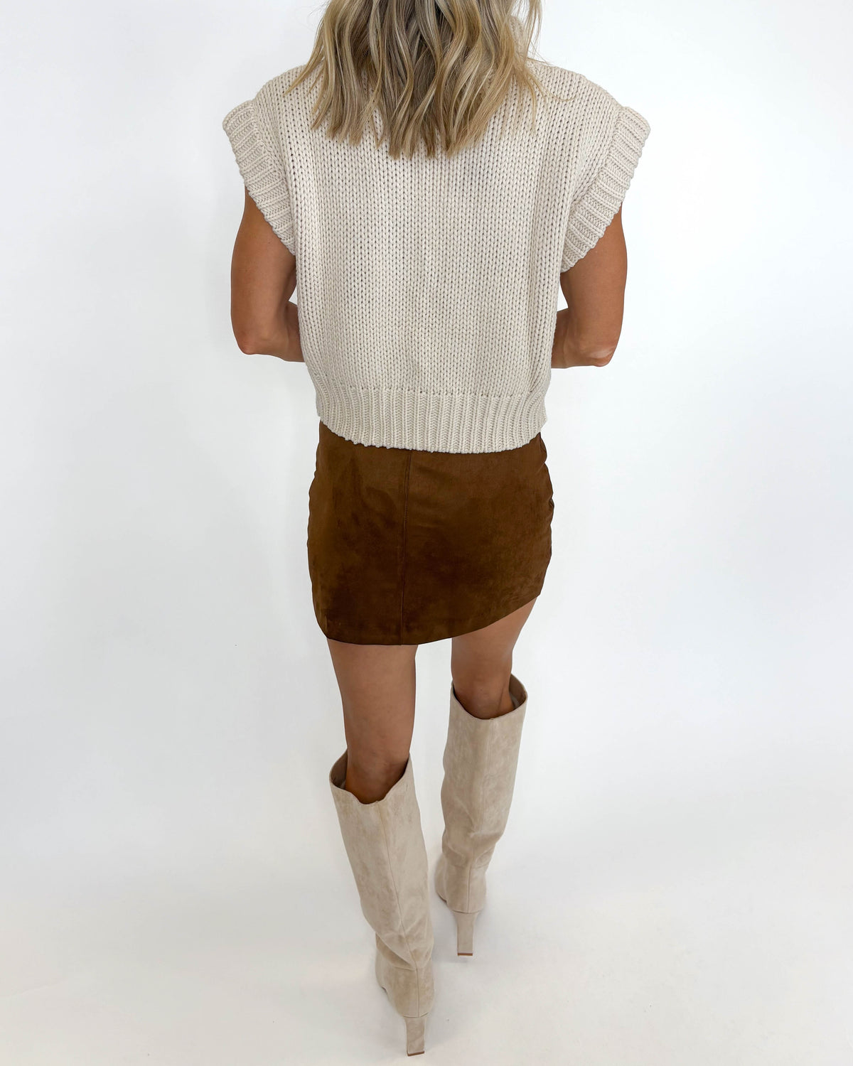 Cider Season Faux Suede Skort