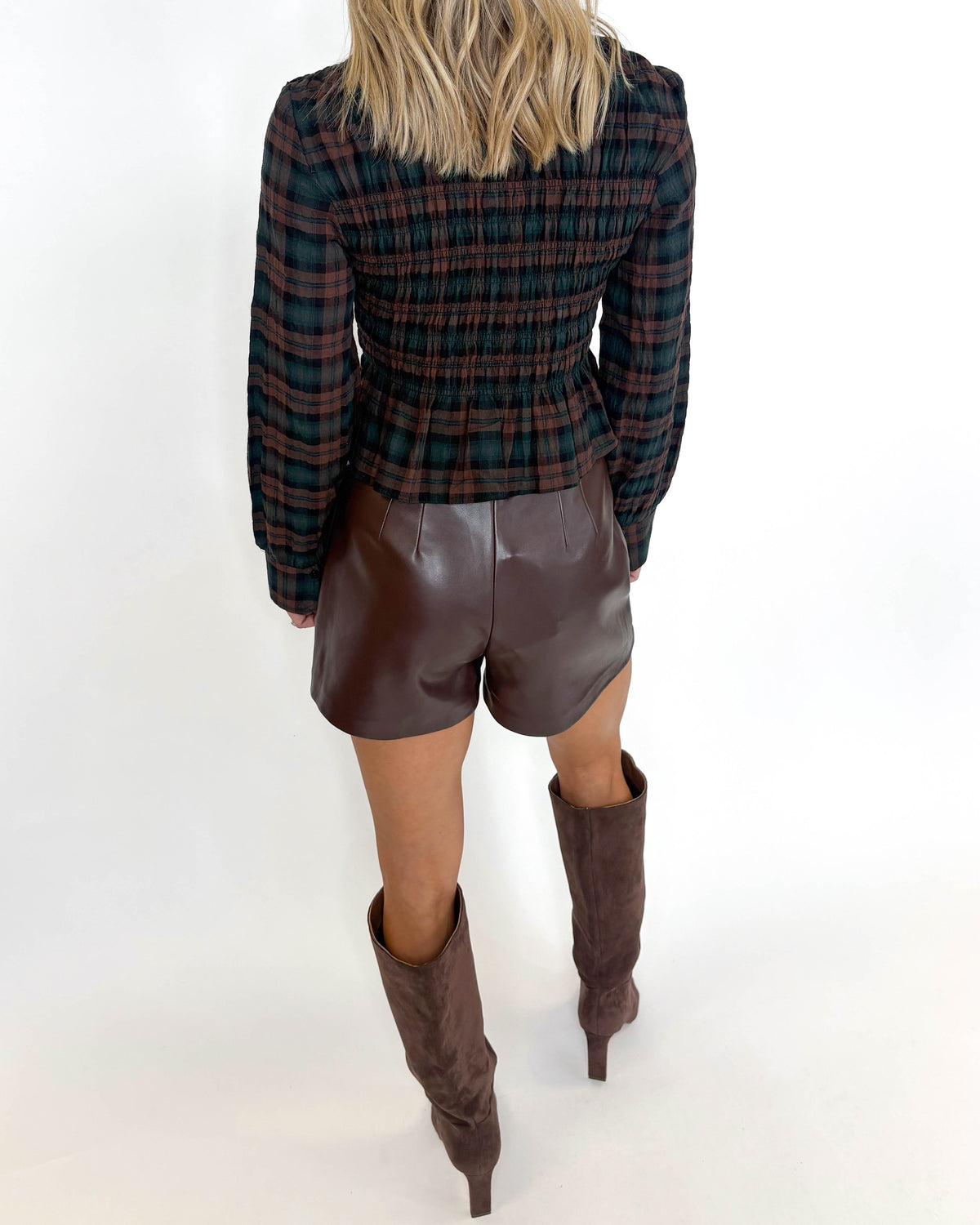 Autumn After Dark Plaid Top