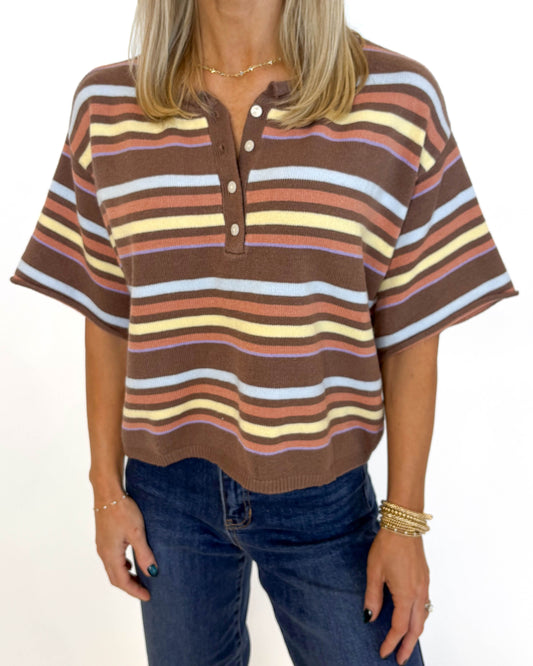 Coffee & Color Striped Sweater