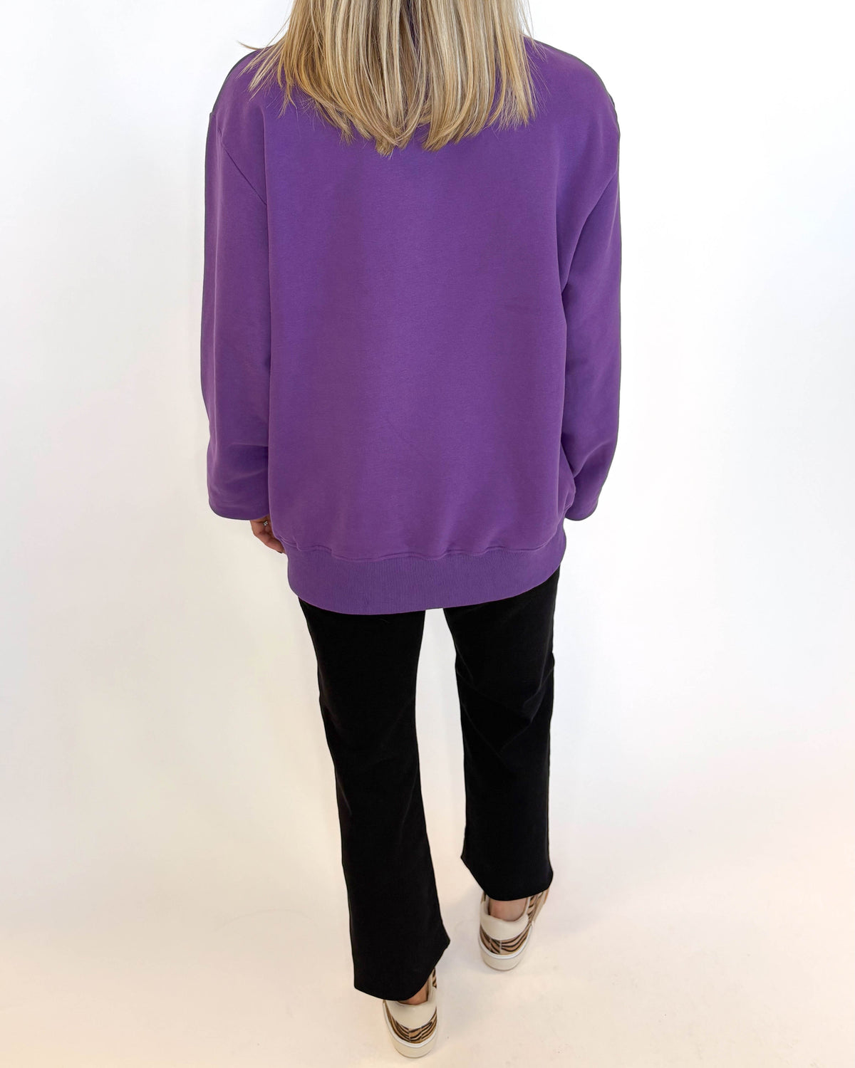 TIGERS Embossed Mock Neck