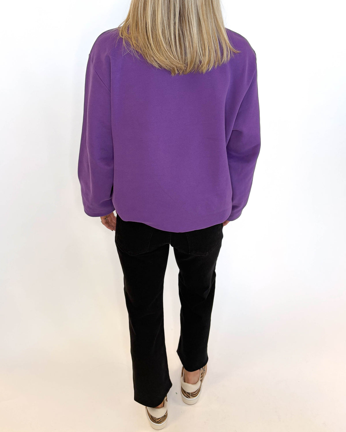 TIGERS Embossed Mock Neck