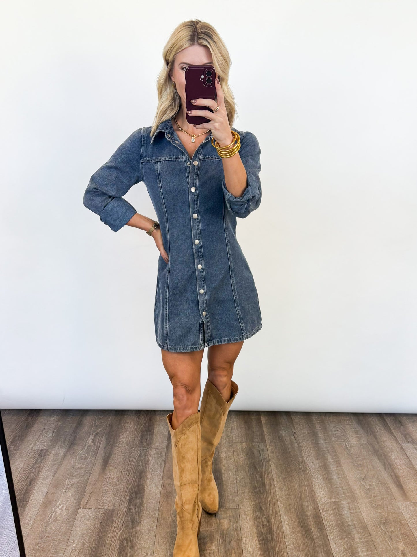 Buttoned Up Denim Dress
