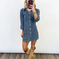 Buttoned Up Denim Dress