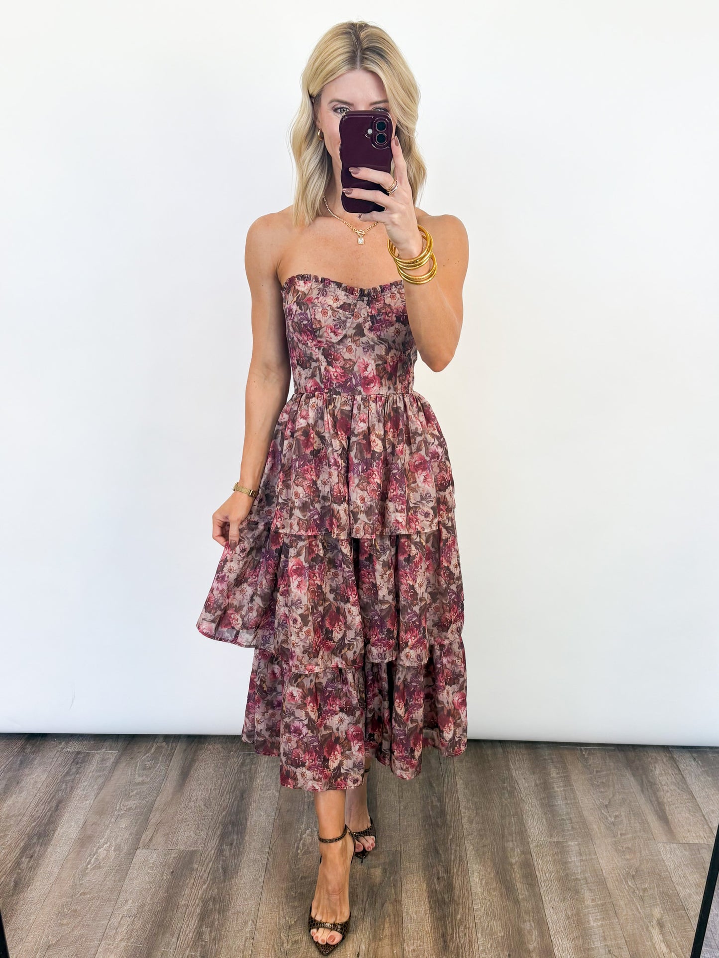 Rosewood Bloom Midi Dress