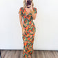 Autumn Glow Floral Maxi Dress