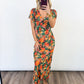 Autumn Glow Floral Maxi Dress