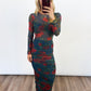 Midnight Bloom Mesh Maxi Dress