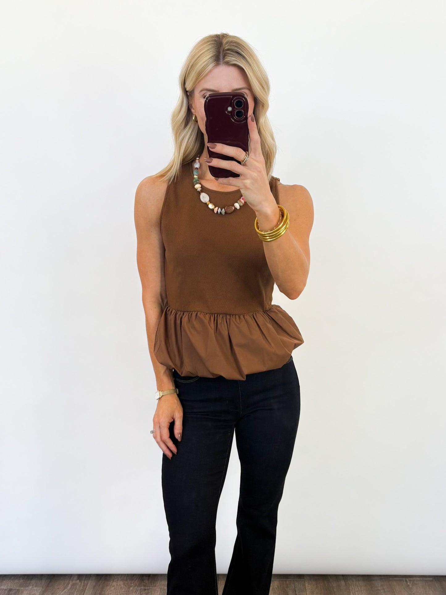 The Bubble Hem Tank - 2 COLORS