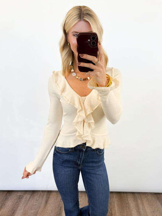Ruffle Charm Cardigan