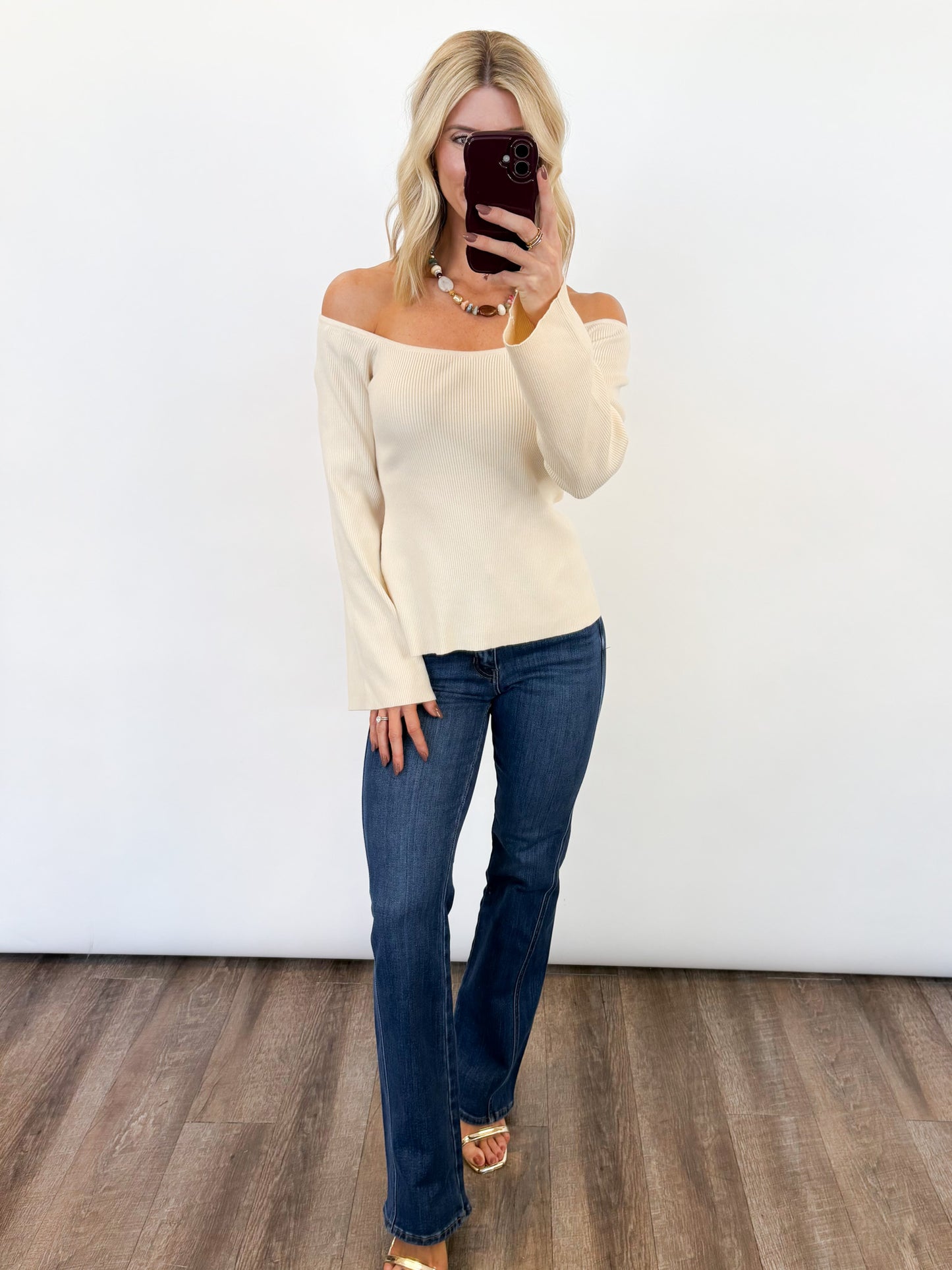 Ivory Twist Knit Top