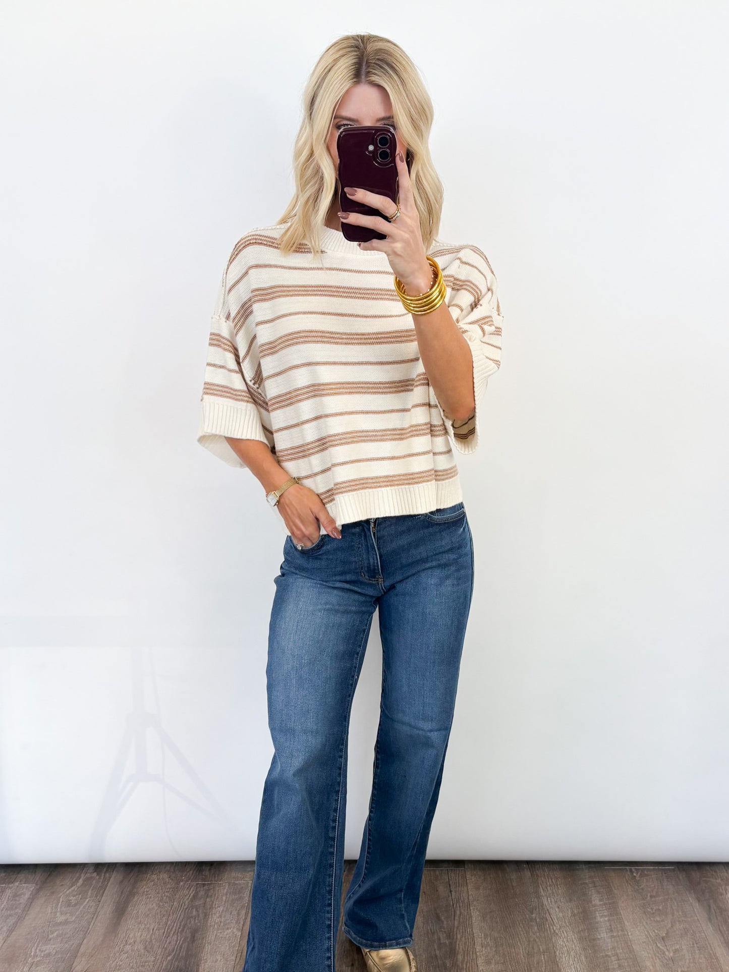 Striped Ease Knit Sweater