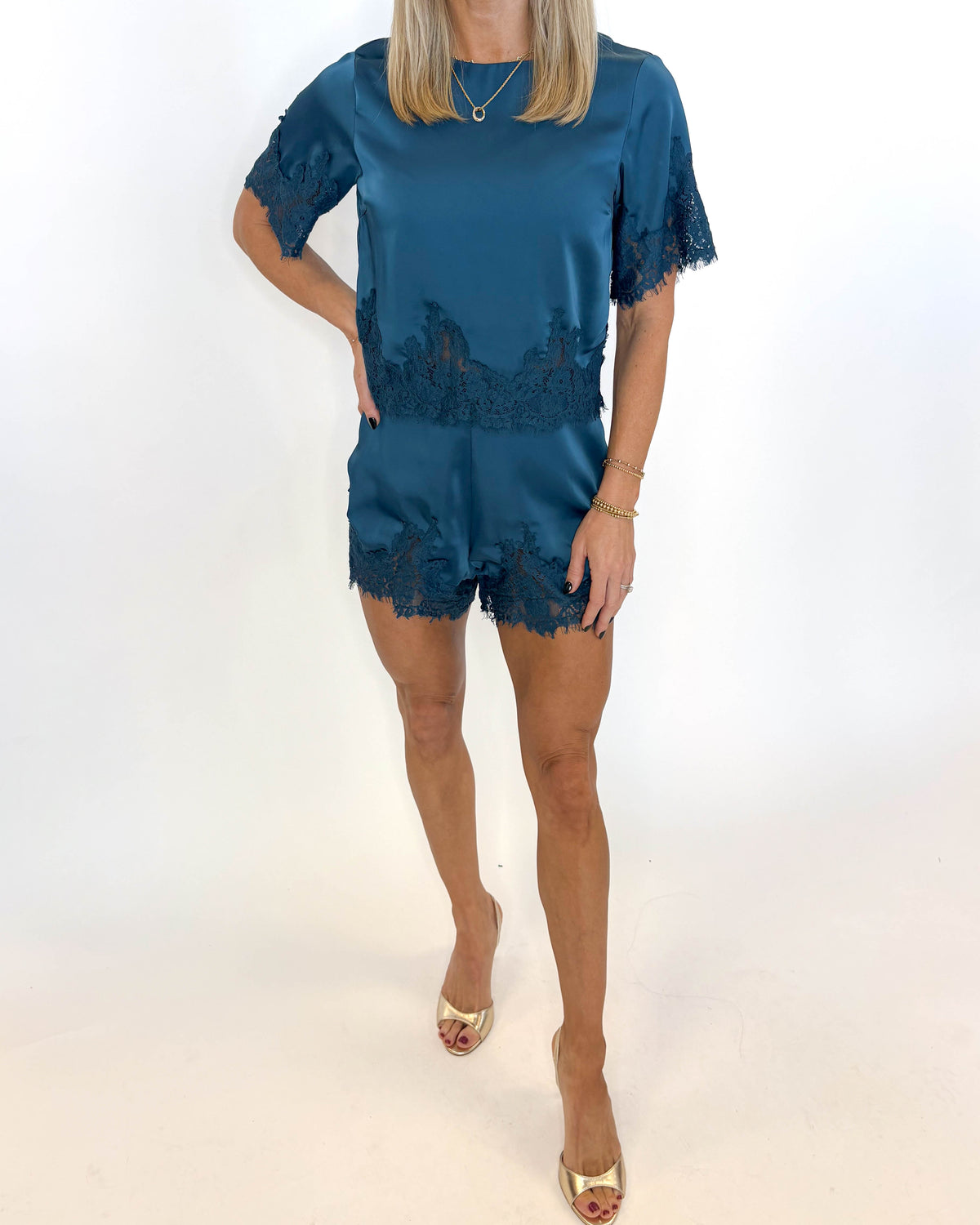 Lace & Leisure Shorts Set
