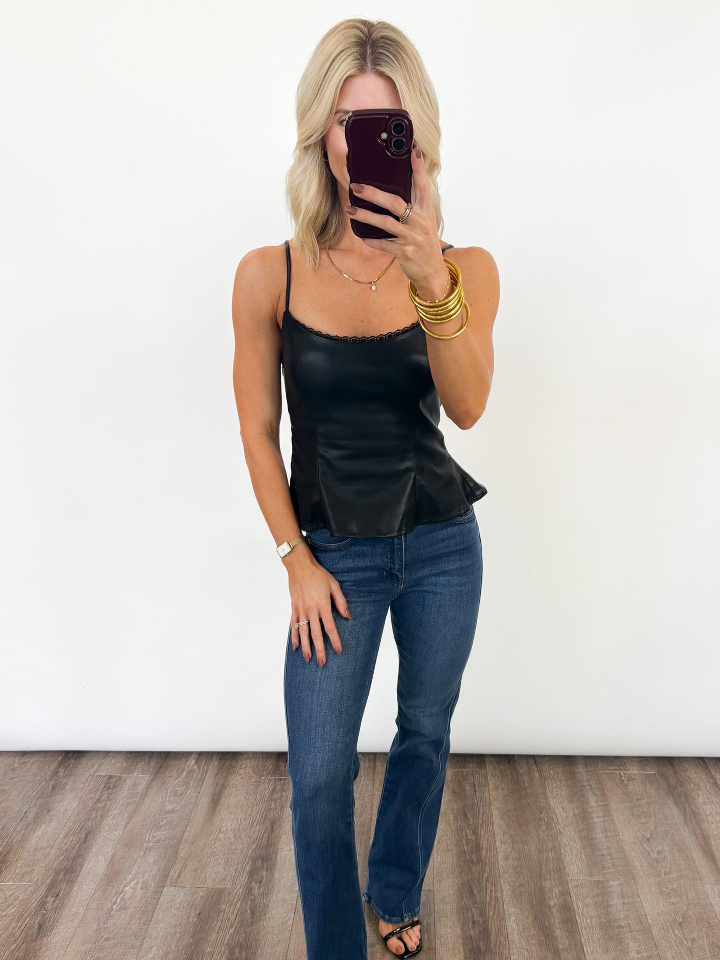 Nightfall Faux Leather Top