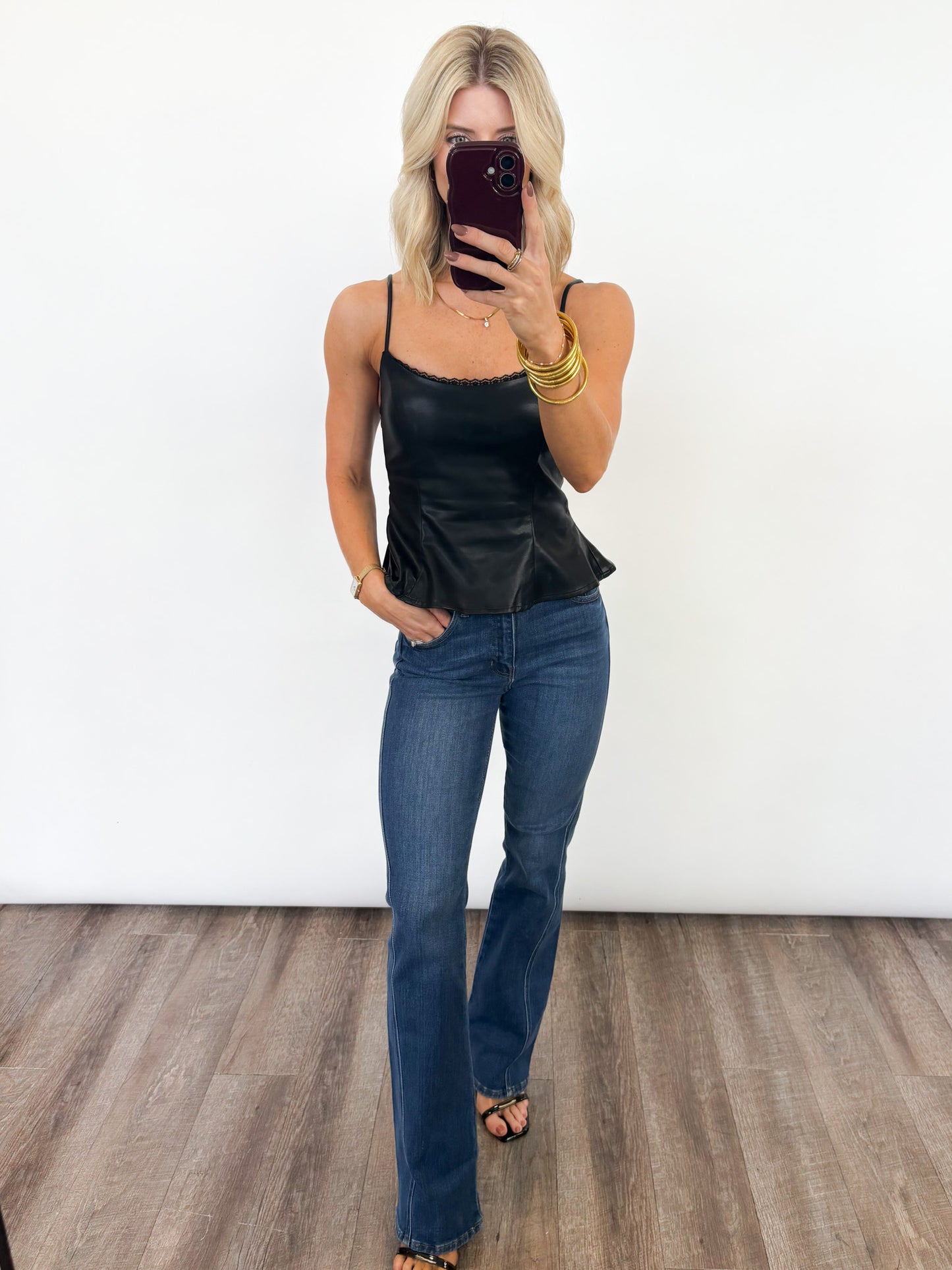 Nightfall Faux Leather Top