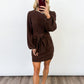 Mocha Tie-Front Knit Dress