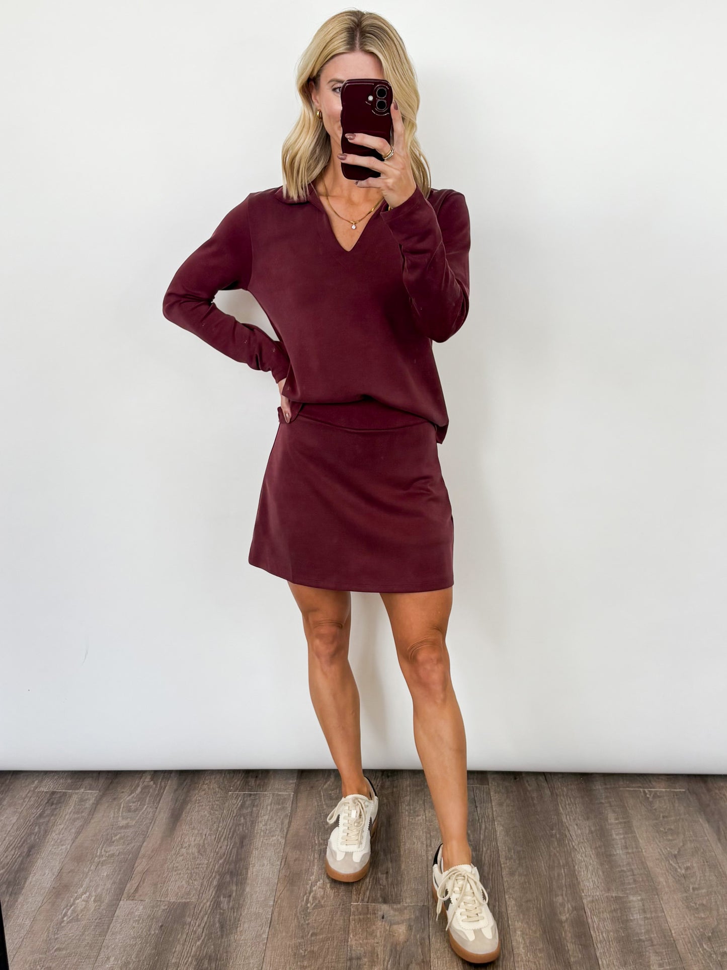Bordeaux Chic Skort Set - 2 COLORS