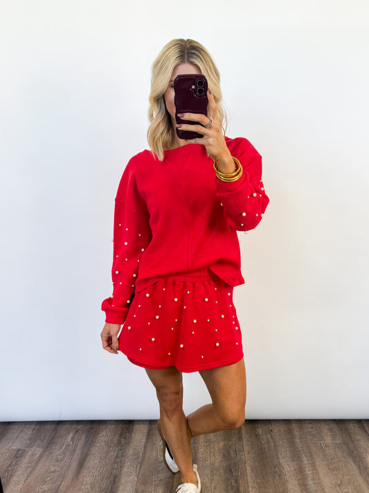 Holiday Pearl Skort Set
