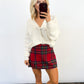 Holiday Cheer Plaid Skort