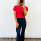 Holiday Knit Cropped Sweater