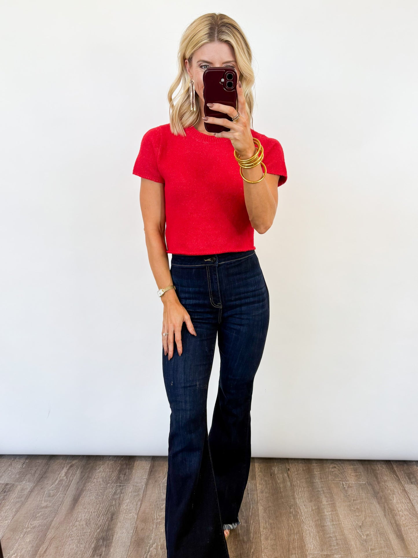Holiday Knit Cropped Sweater
