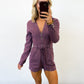 Plum Utility Denim Romper