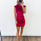 Velvet Holiday Dress - RED