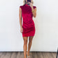 Velvet Holiday Dress - RED