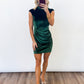 Velvet Holiday Dress - GREEN