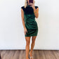 Velvet Holiday Dress - GREEN