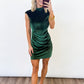 Velvet Holiday Dress - GREEN